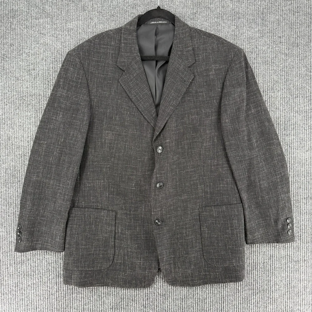 Vintage Barrington mens suit blazer wool linen 44S sport coat tweed formal short